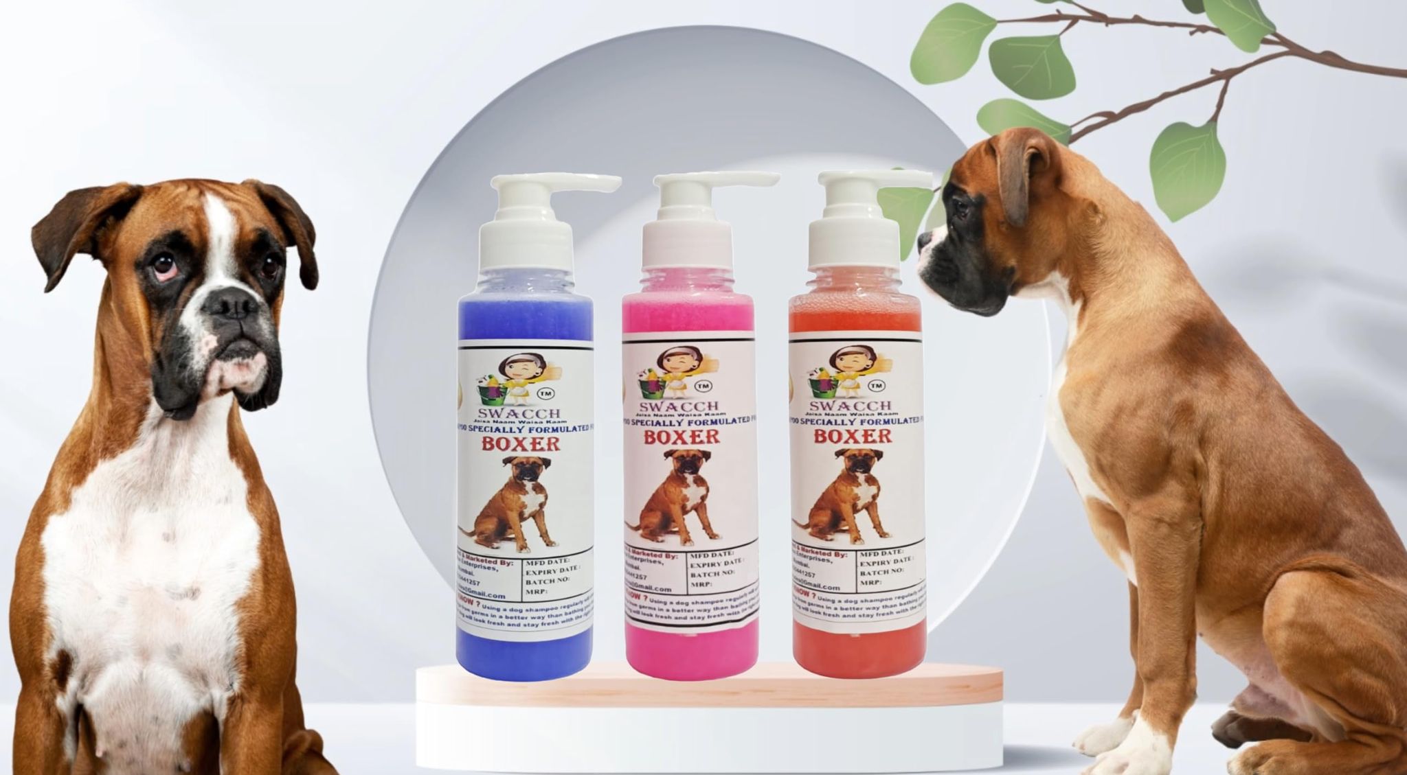 SWACCH Premium Shampoo for Boxer (200ML) (Combo Pack of 3) Lavender, Rose & Jasmine