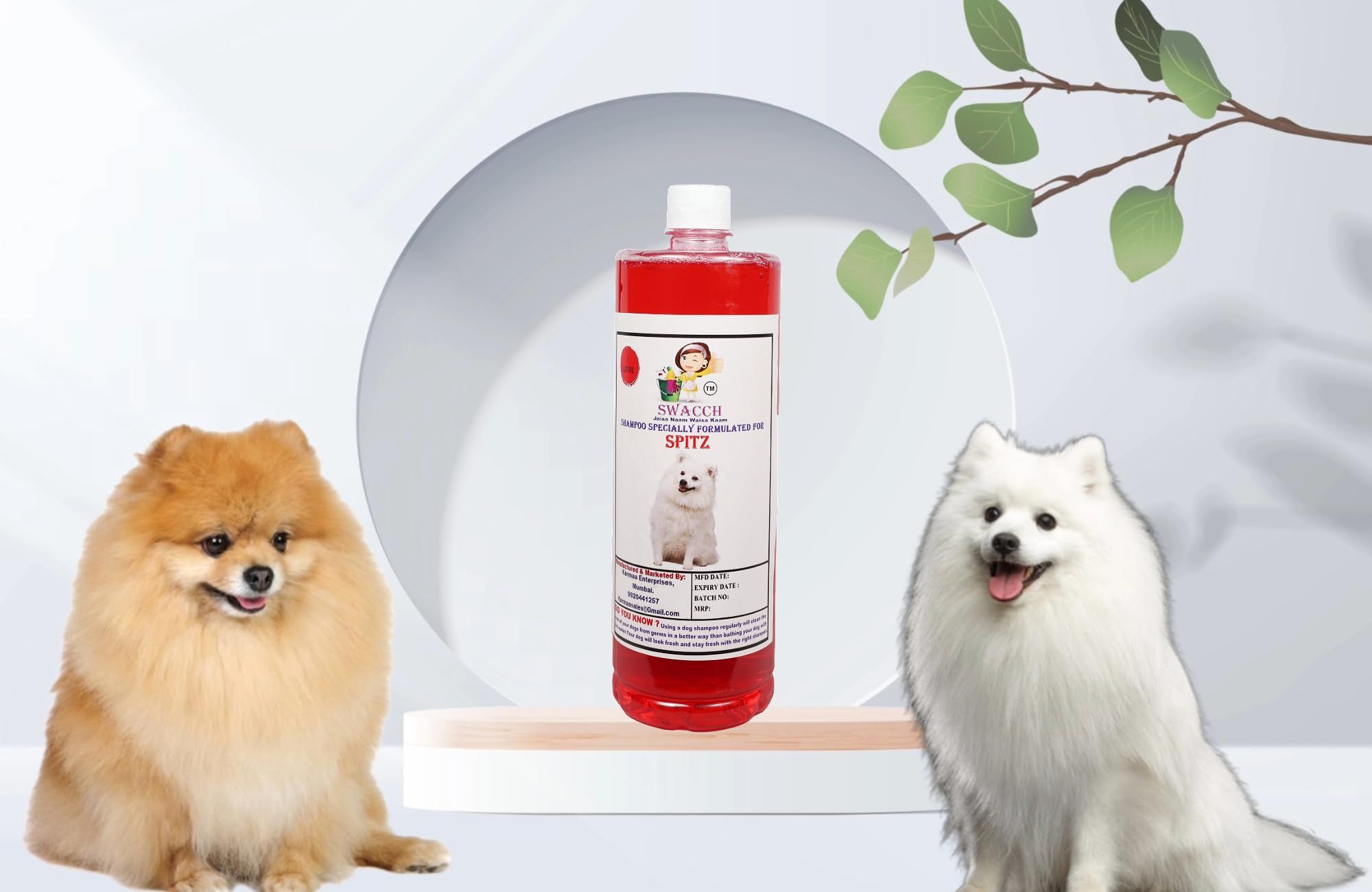 Swacch Shampoo Specially Formulated for Spitz (1 Litre) Strawberry