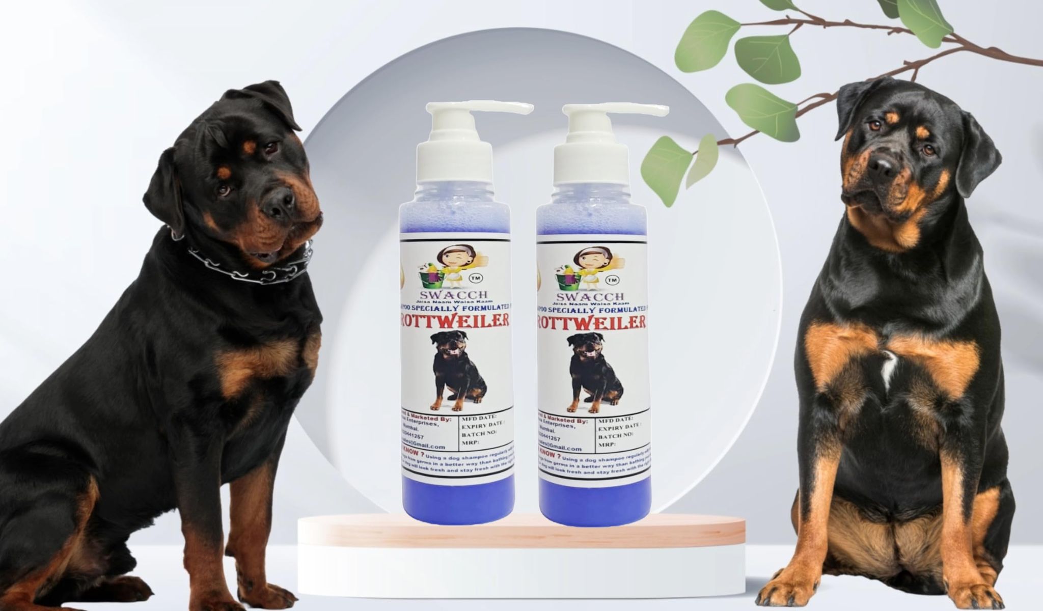 SWACCH Premium Shampoo for Rottweiler (200ML) (Pack of 2) Lavender