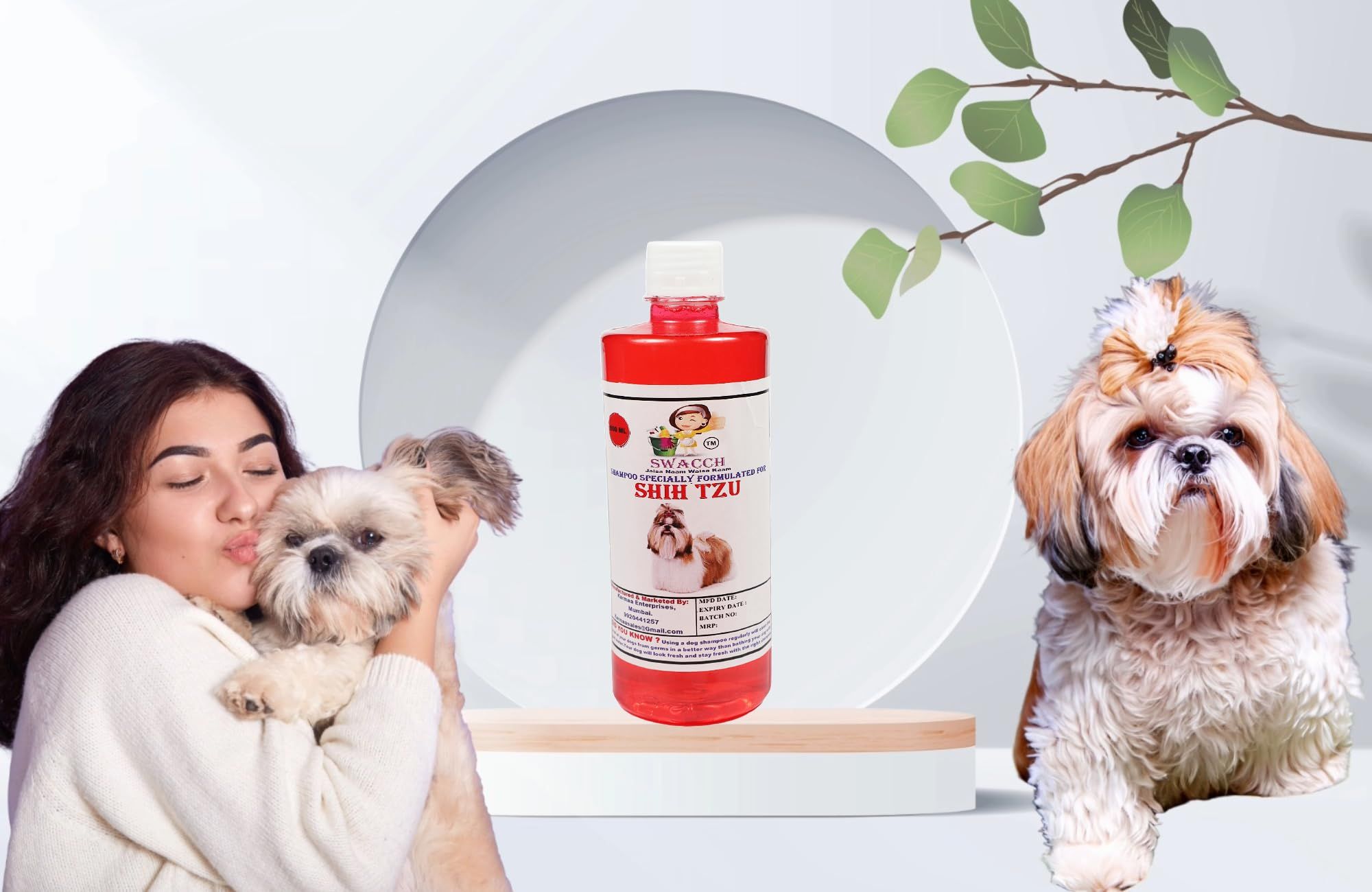 SWACCH Shampoo Specially FORMULATED for Shih TZU (500ML) Strawberry
