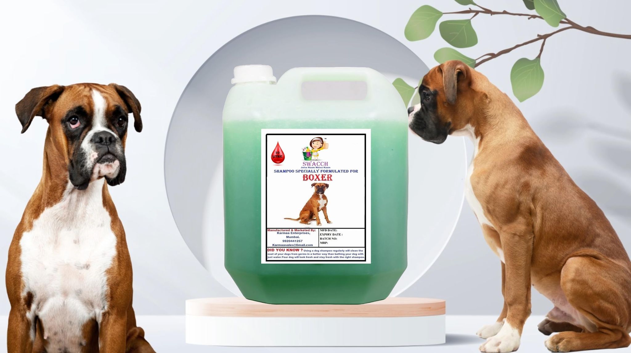 SWACCH Shampoo Specially FORMULATED for Boxer (10 Litre) NEEM ALOVERA