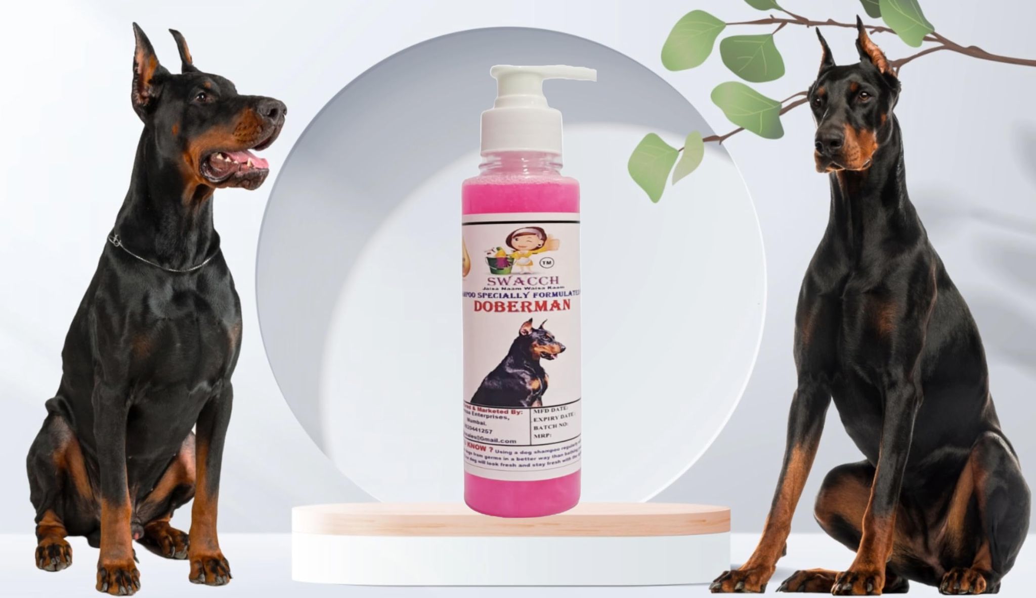 SWACCH Premium Shampoo for Doberman (200ML) Rose