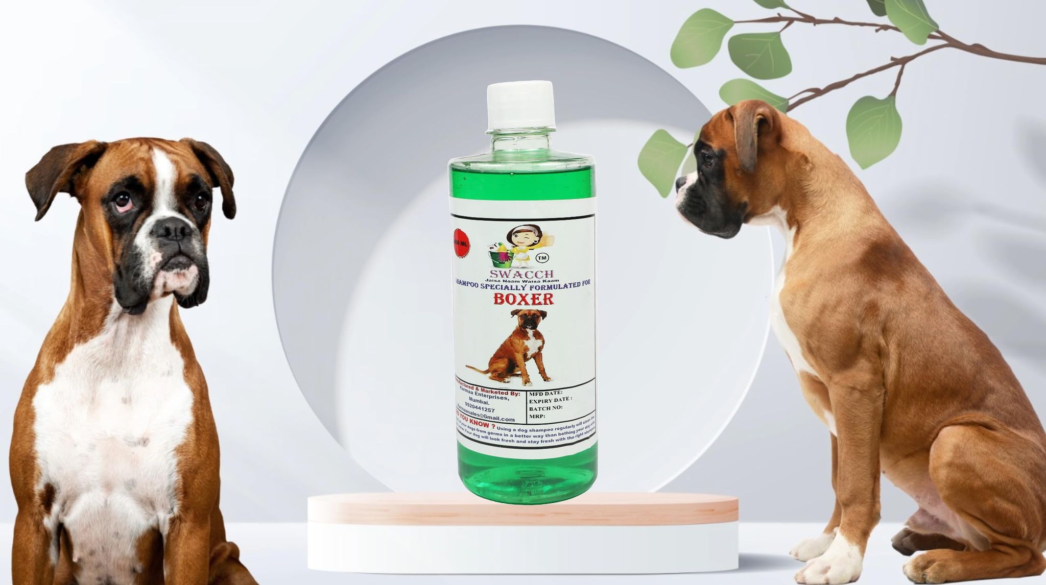 Swacch Shampoo Specially Formulated for Boxer (500ML) Neem Alovera