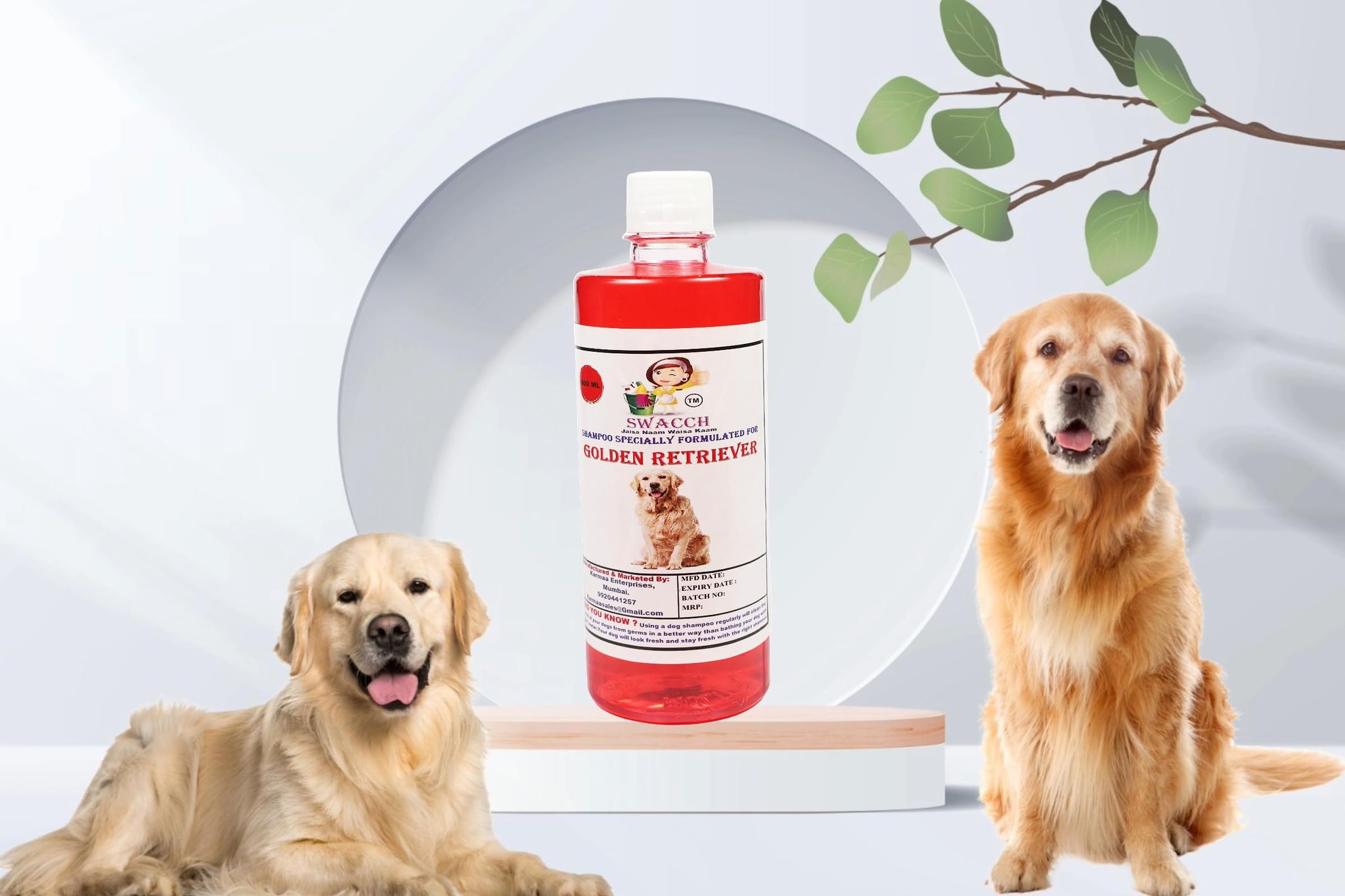 SWACCH Shampoo Specially FORMULATED for Golden Retriever (500ML) Jasmine