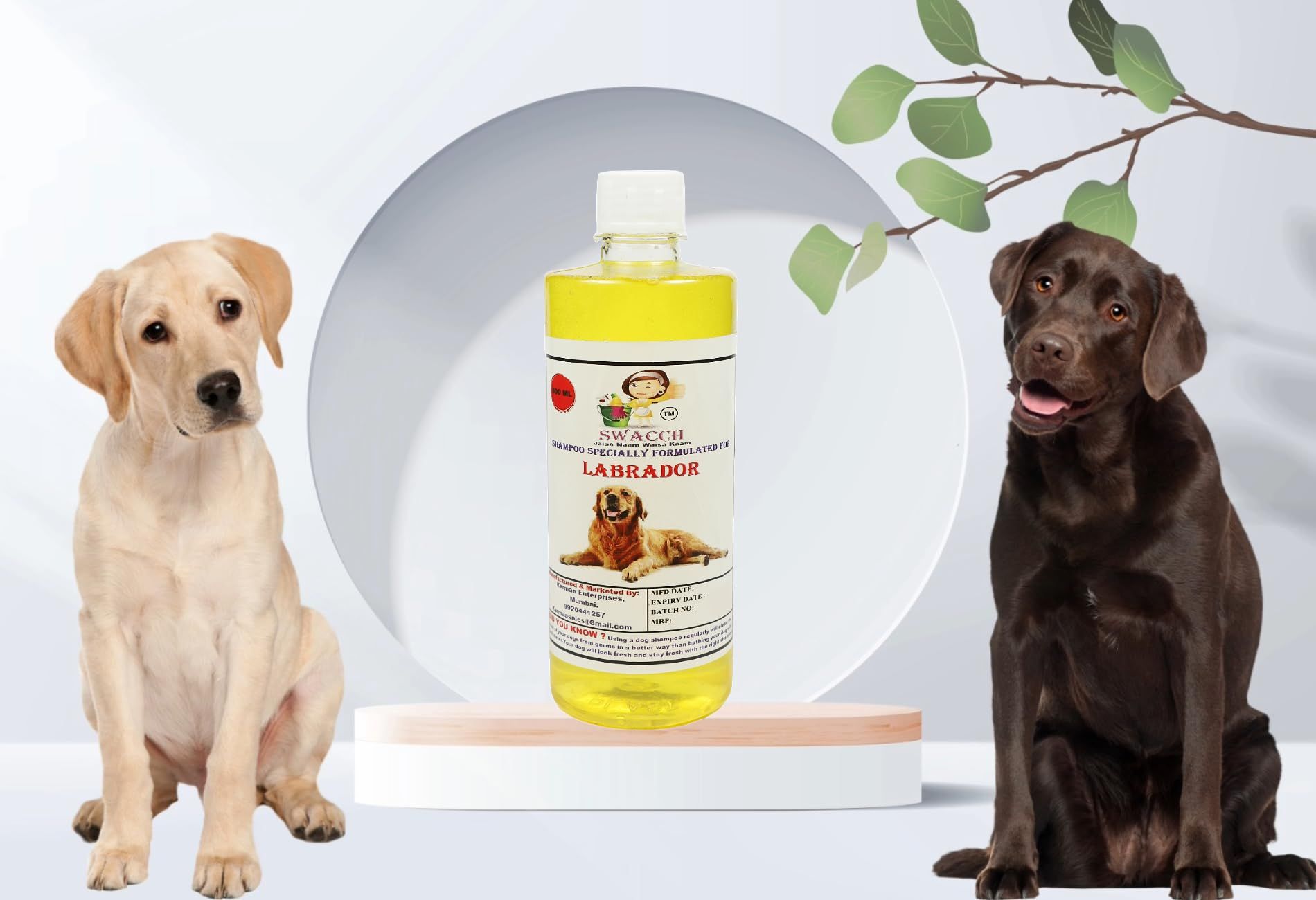 SWACCH Shampoo Specially FORMULATED for Labrador (500ML) Lemon