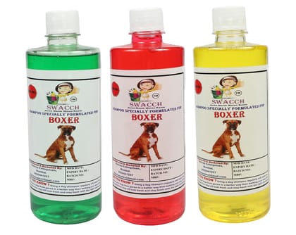 SWACCH Shampoo Specially FORMULATED for Boxer (500ML) (Combo Pack of 3) NEEM ALOVERA, Jasmine & Lemon SWACCH Shampoo Specially FORMULATED for Boxer (500ML) (Combo Pack of 3) NEEM ALOVERA, Jasmine & Lemon