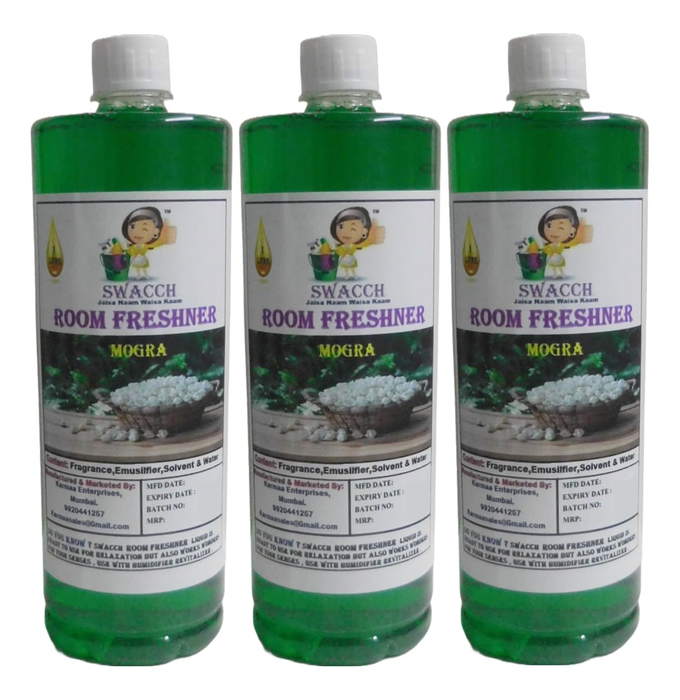 Swacch Room Freshner (1 Litre) (Pack of 3) Mogra