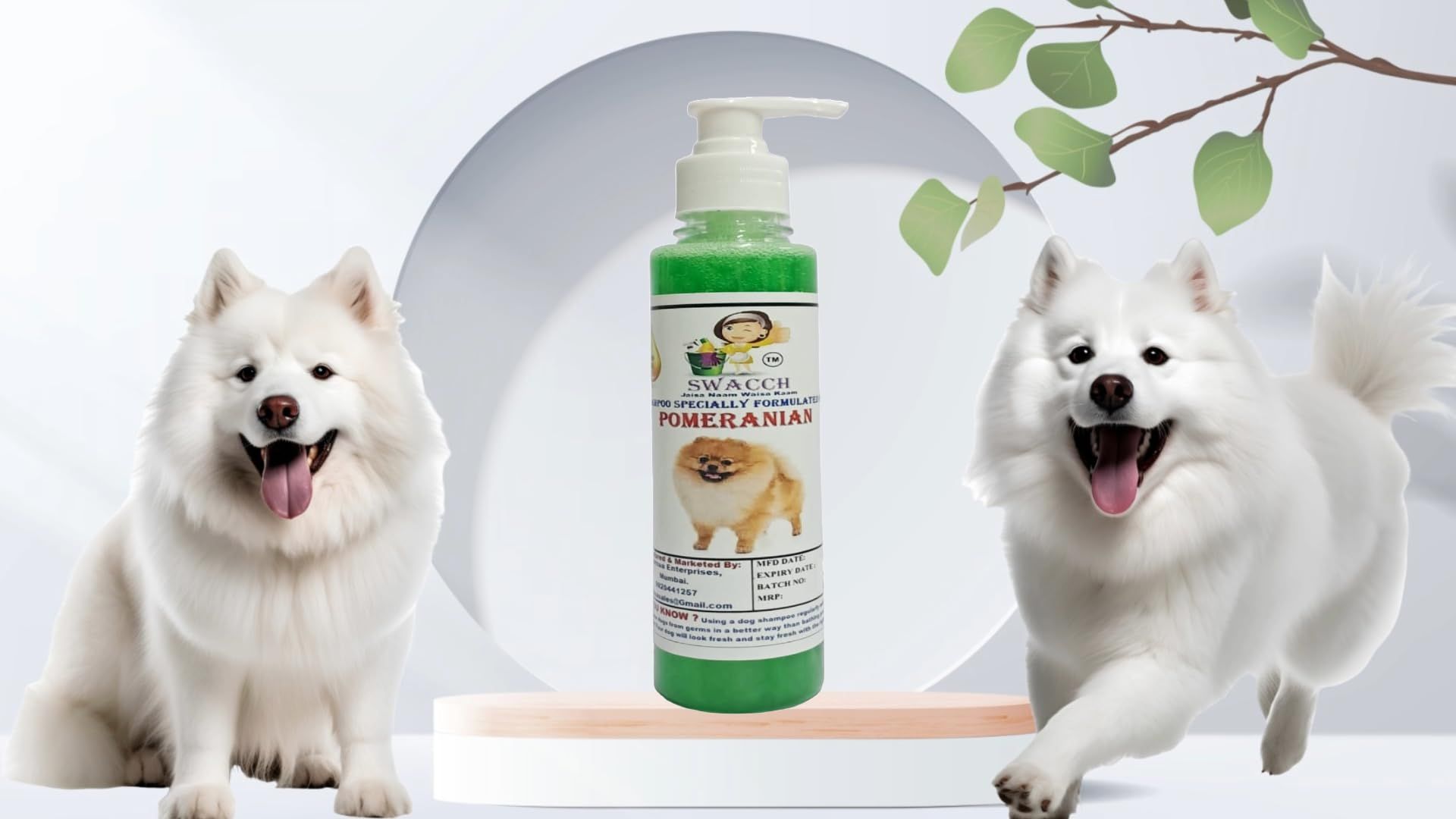 SWACCH Premium Shampoo for Pomeranian (200ML) NEEM ALOVERA