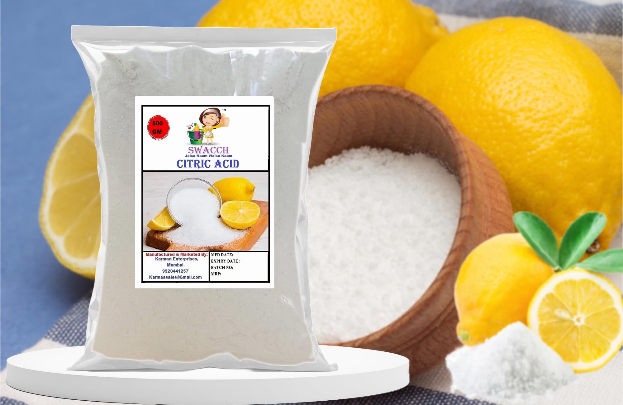 Swacch Citric Acid (500gm)