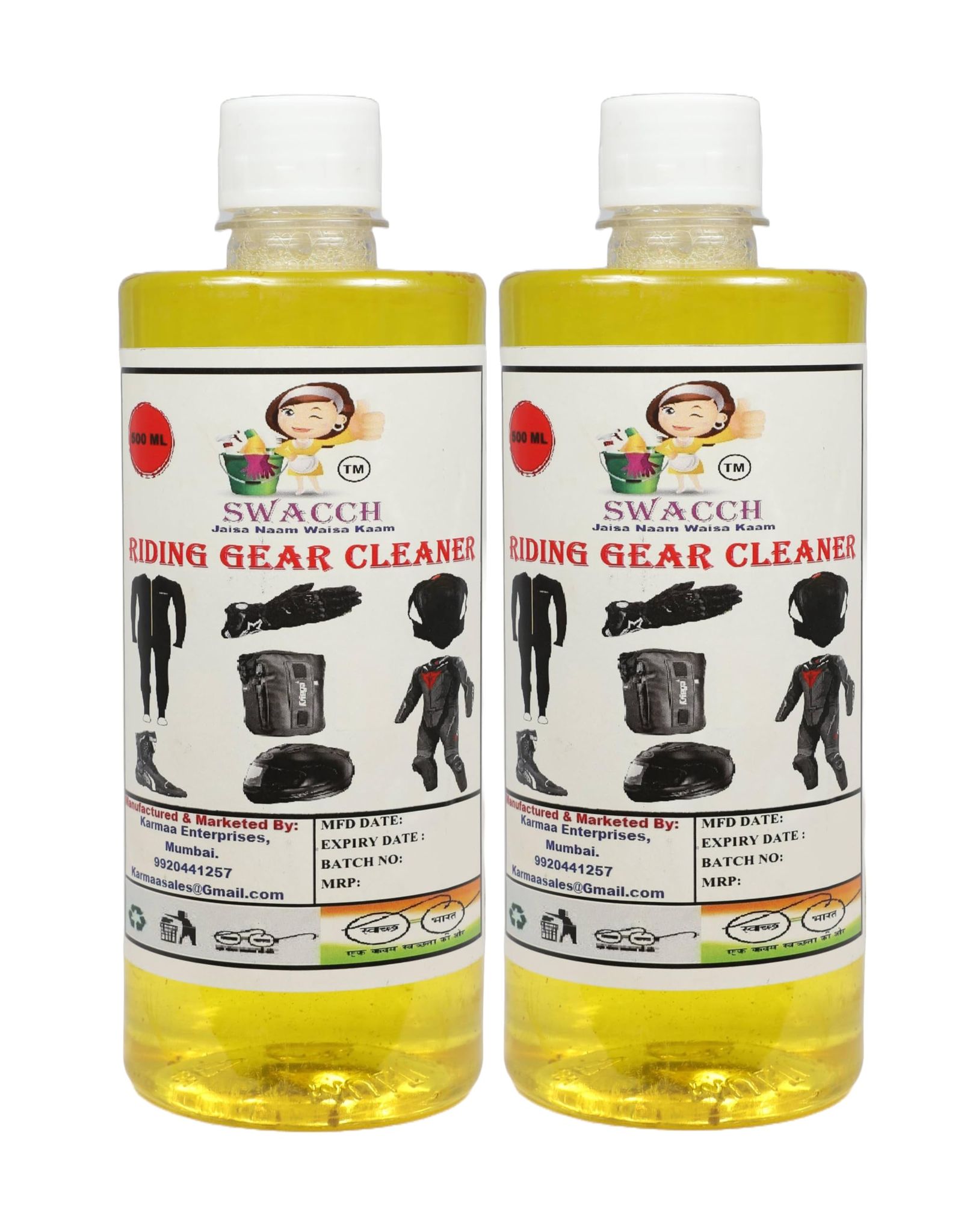 SWACCH RIDING GEAR CLEANER 500ML (PACK OF 2)