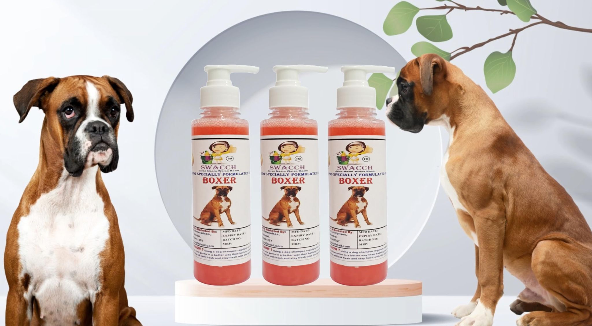 SWACCH Premium Shampoo for Boxer (200ML) (Pack of 3) Jasmine