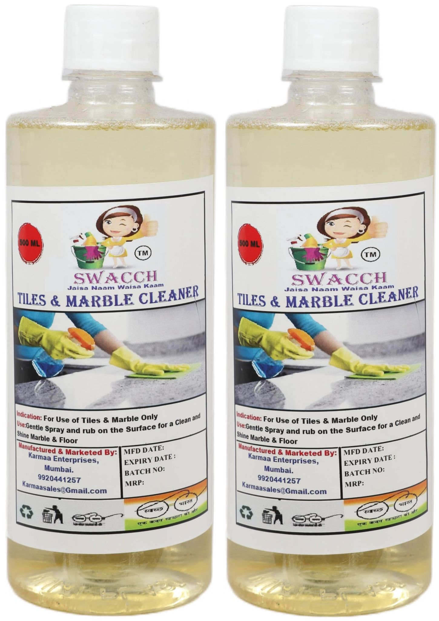 Tiles & Marble Cleaner (500ml) (Combo Pack of 2)