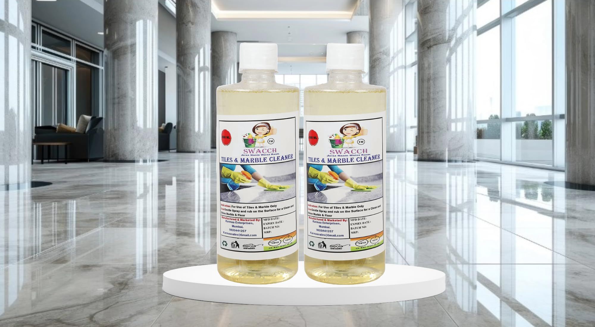Tiles & Marble Cleaner (500ml) (Pack of 2)