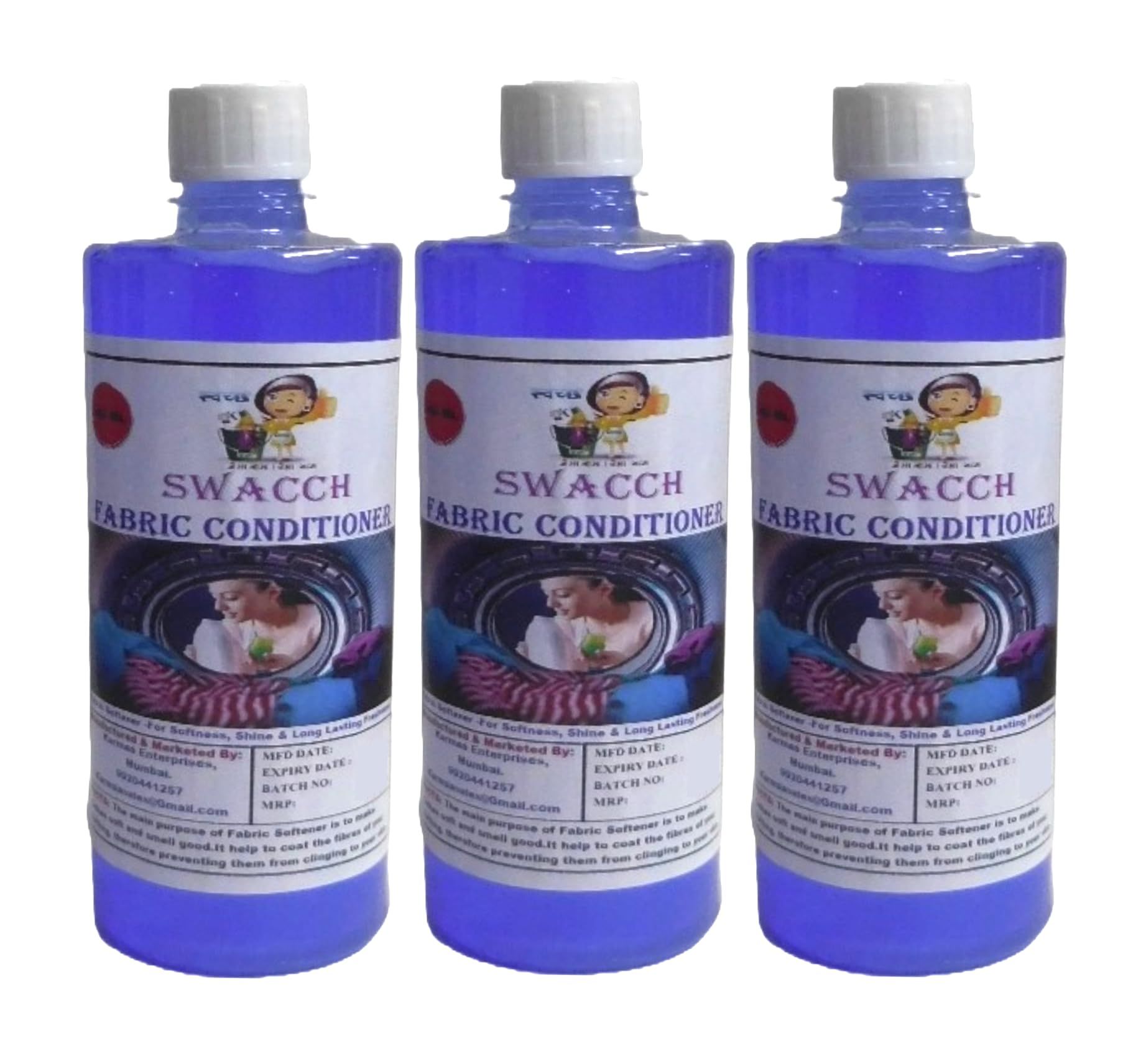 Swacch Fabric Conditioner (500ml) (Pack of 3) Lavender