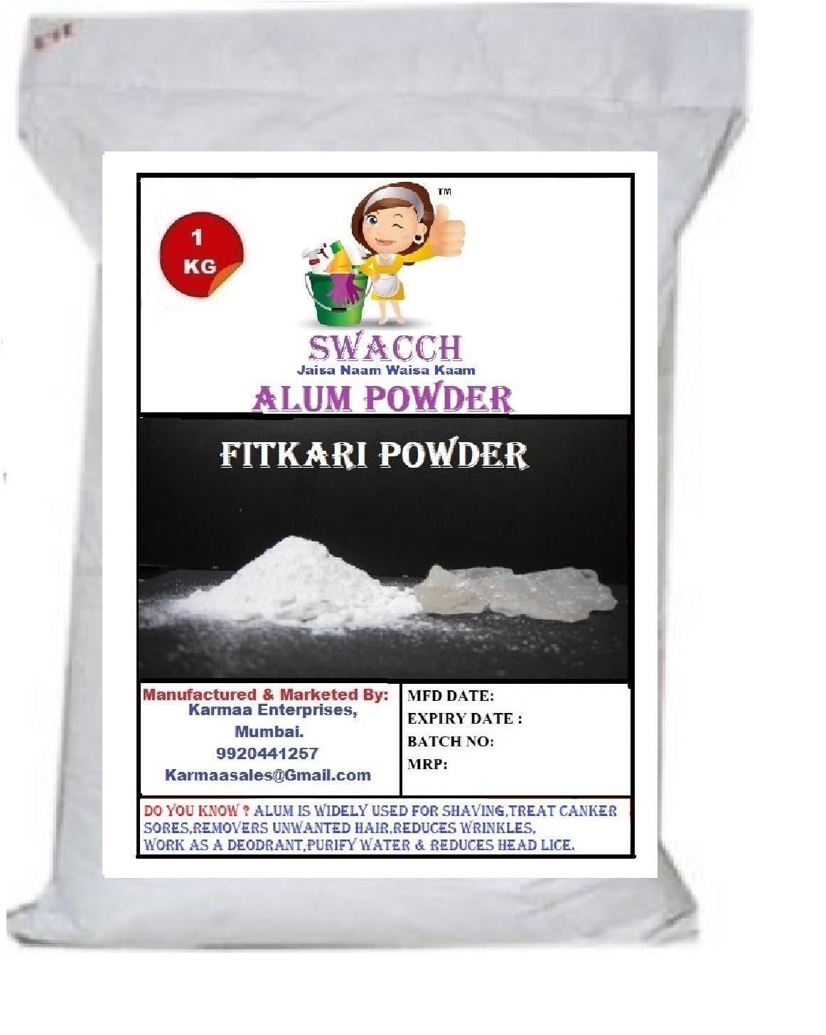 Alum Powder (Fitkari Powder) 1 kg