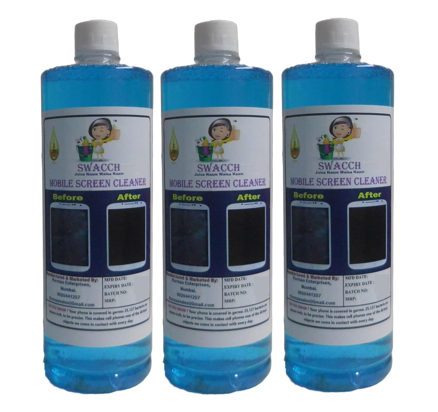 Swacch Mobile Cleaner (1 Litre) (Pack of 3)