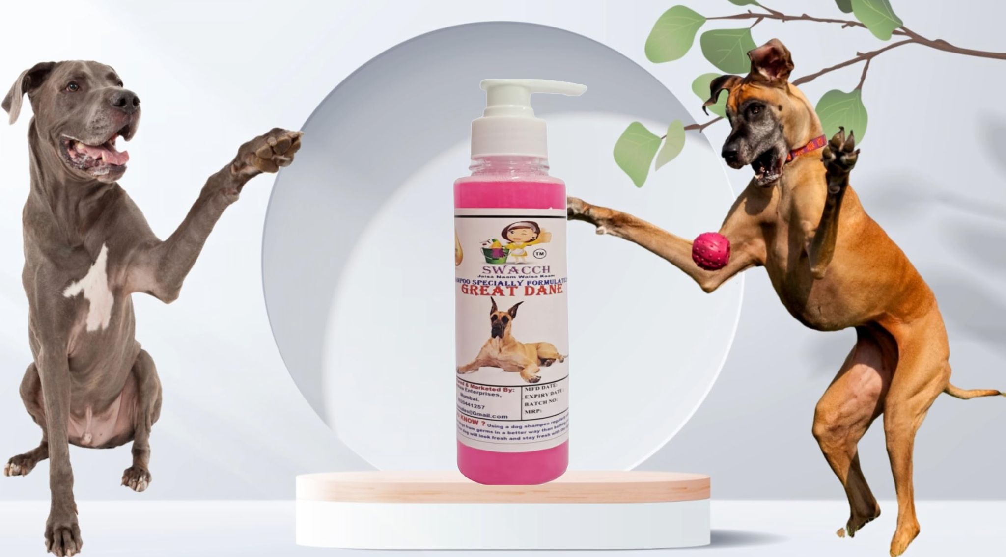 SWACCH Premium Shampoo for Great DANE (200ML) Rose