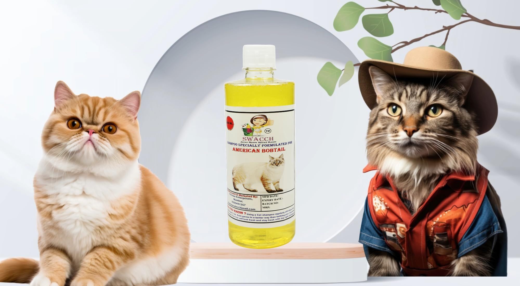 Swacch Shampoo Specially Formulated for American Bobtail (500ml) Lemon