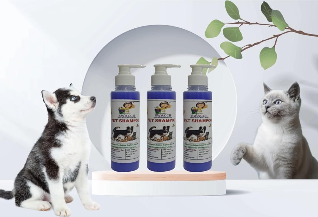 SWACCH Premium Shampoo for PET Shampoo (200ML) (Pack of 3) Lavender