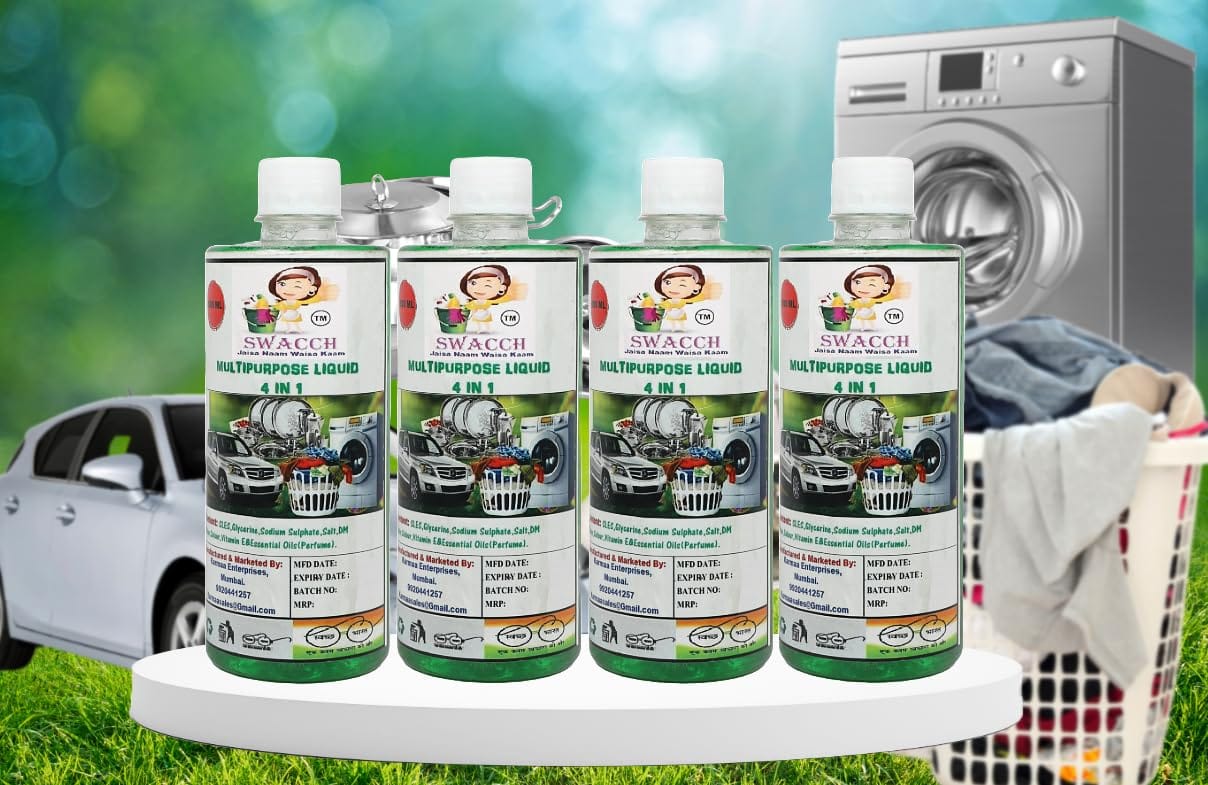 Swacch Multipurpose Liquid 4 IN 1 (500ML) (Pack of 4)