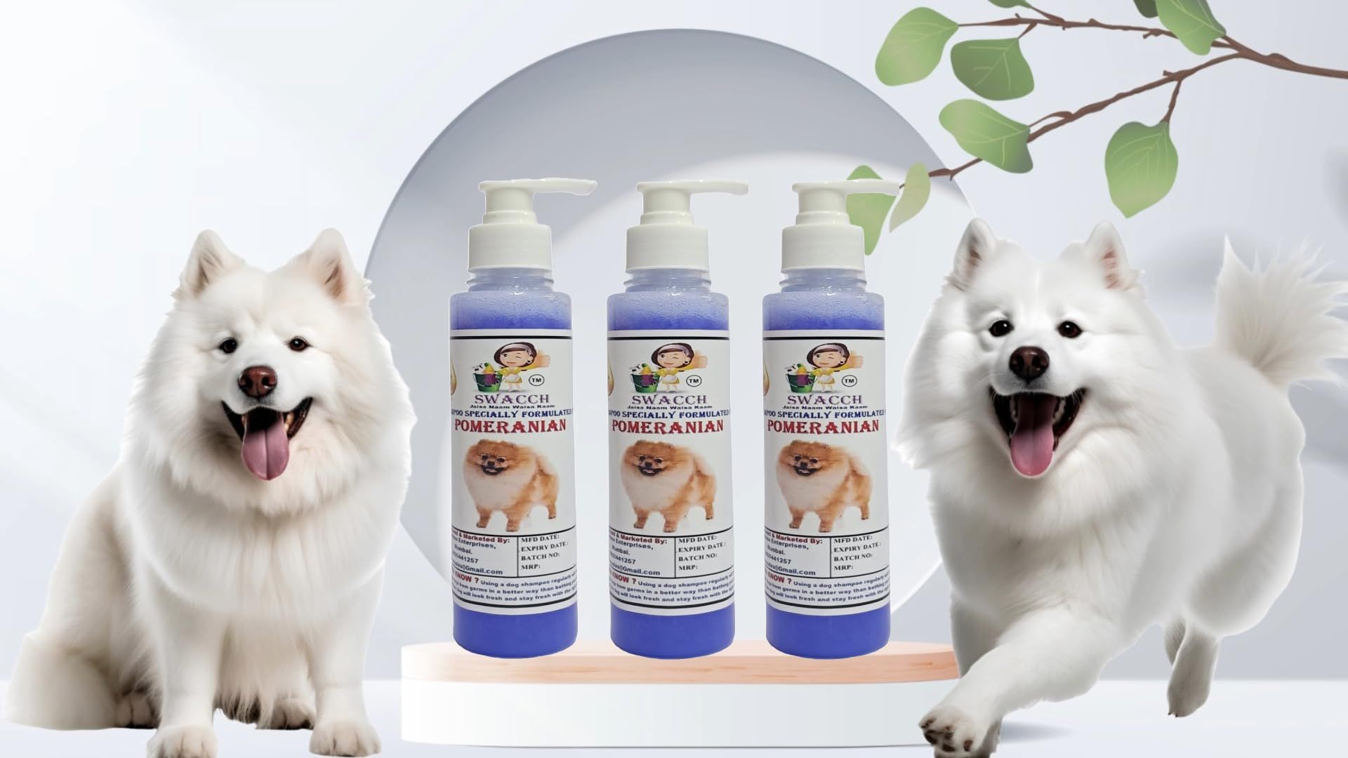 SWACCH Premium Shampoo for Pomeranian (200ML) (Pack of 3) Lavender