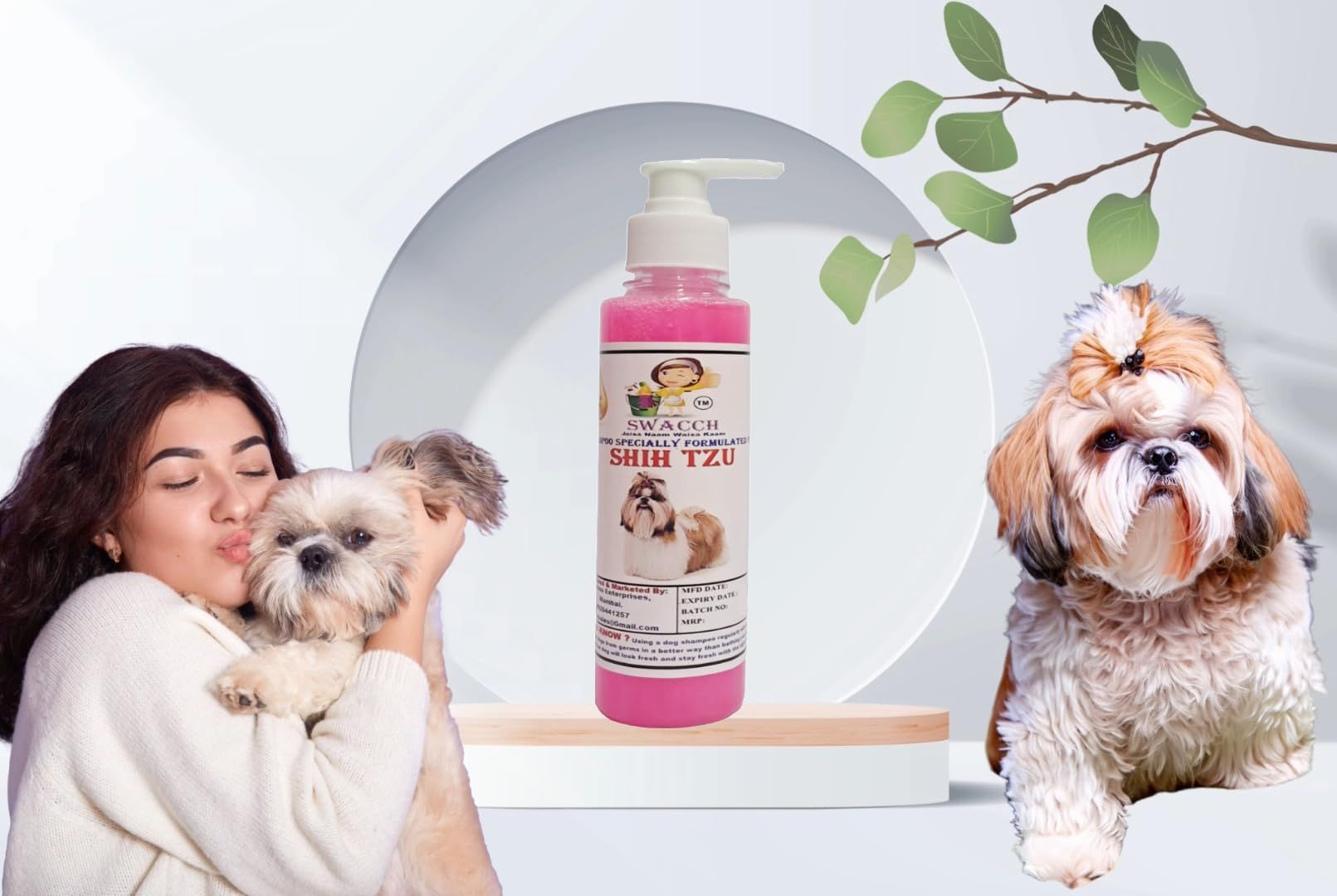 SWACCH Premium Shampoo for Shih TZU (200ML) Rose