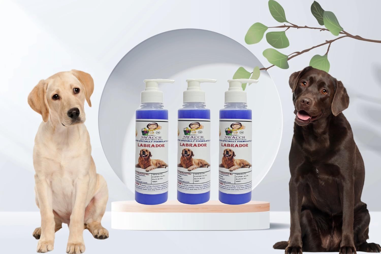 SWACCH Premium Shampoo for Labrador (200ML) (Pack of 3) Lavender