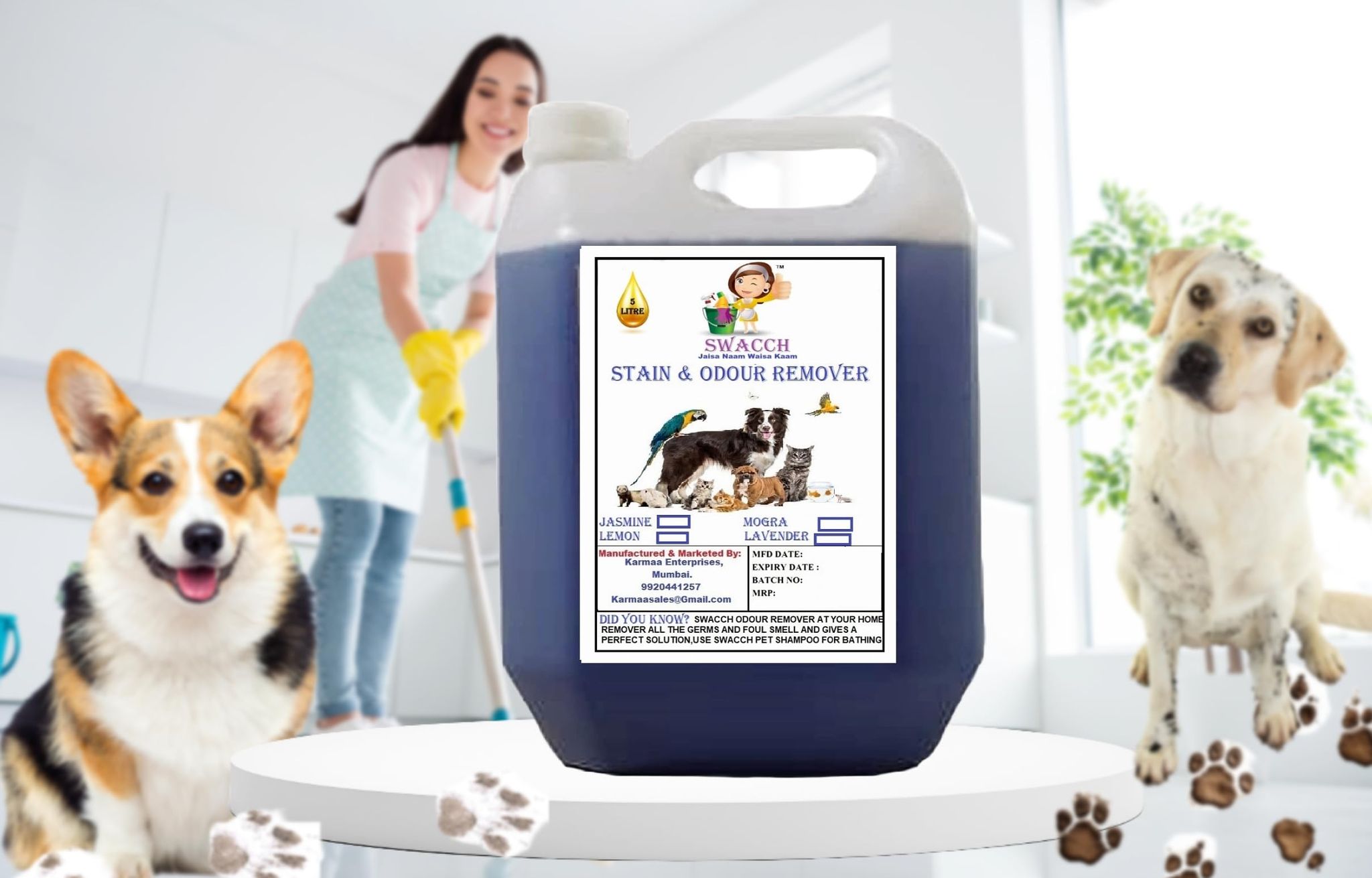 SWACCH STAIN & ODOUR REMOVER (5 LITRE) LAVENDER