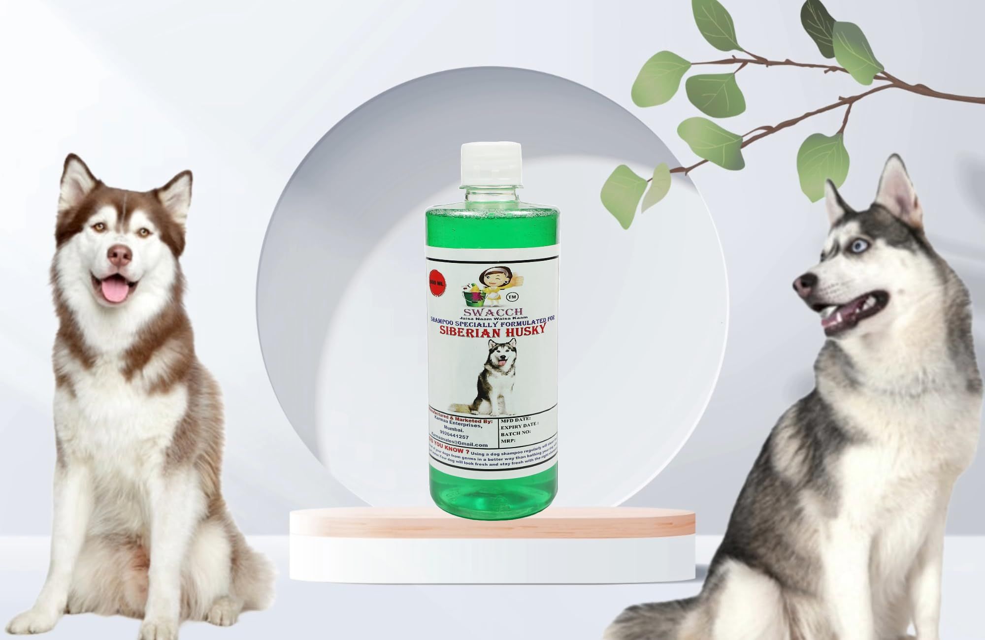 Swacch Shapmoo Specially Formulated for Siberian Husky (500ml) Neem Alovera