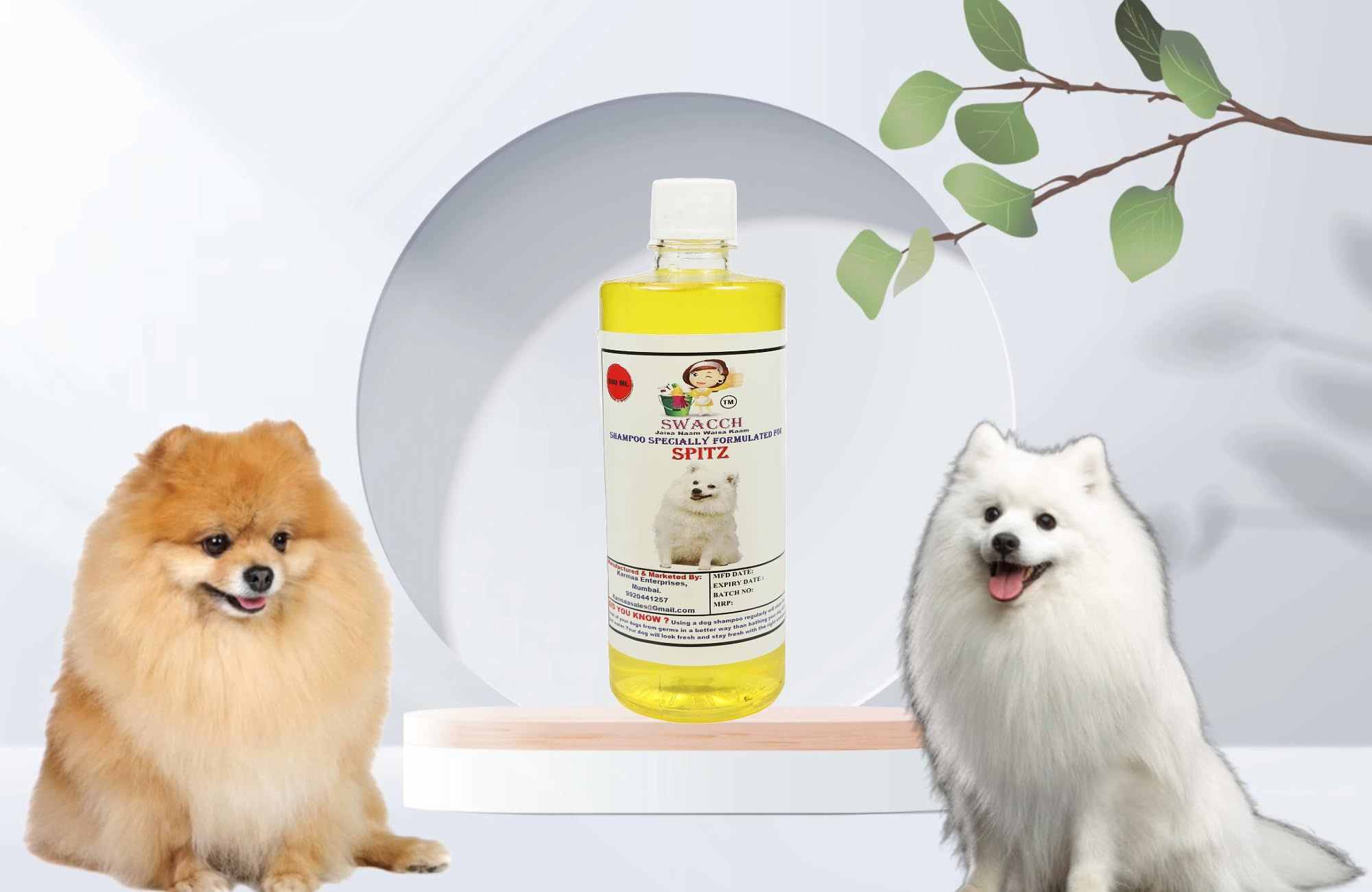 Swacch Shampoo Specially Formulated for Spitz (500ML) Lemon