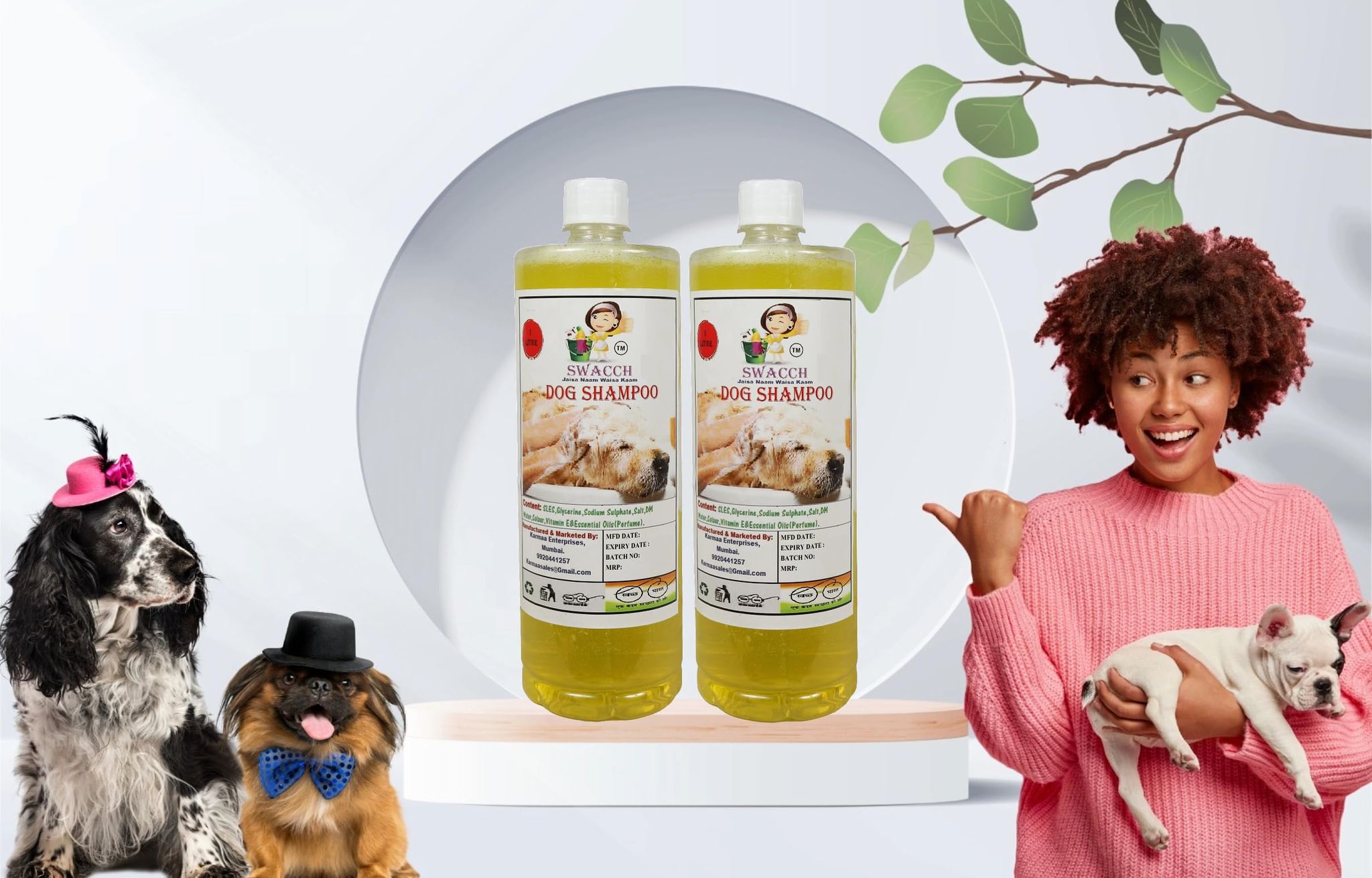 SWACCH Dog Shampoo Lemon (1 Litre)