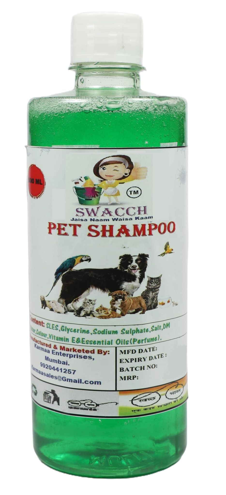 SWACCH PET Shampoo (500ml) Neem Alovera