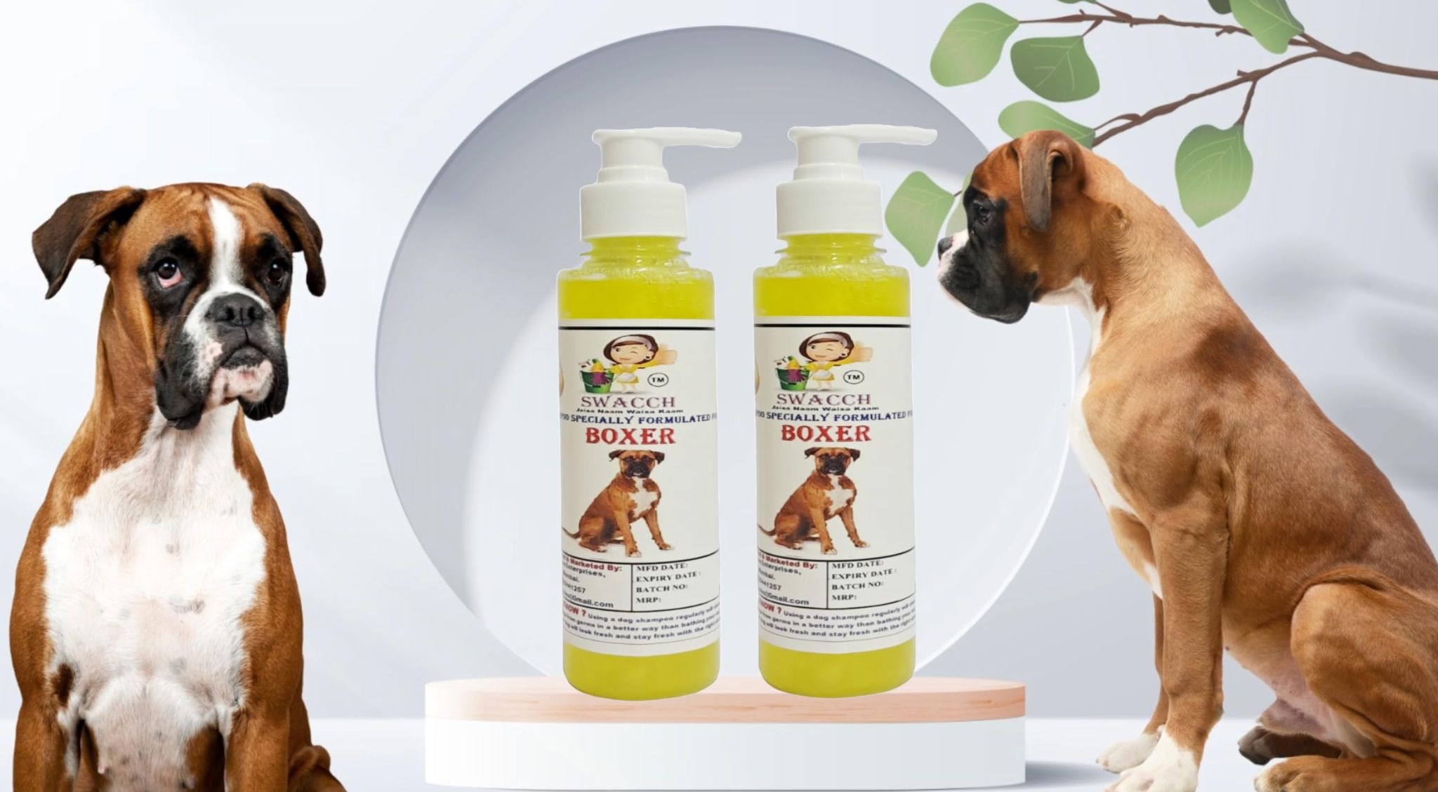 SWACCH Premium Shampoo for Boxer (200ML) (Pack of 2) Lemon