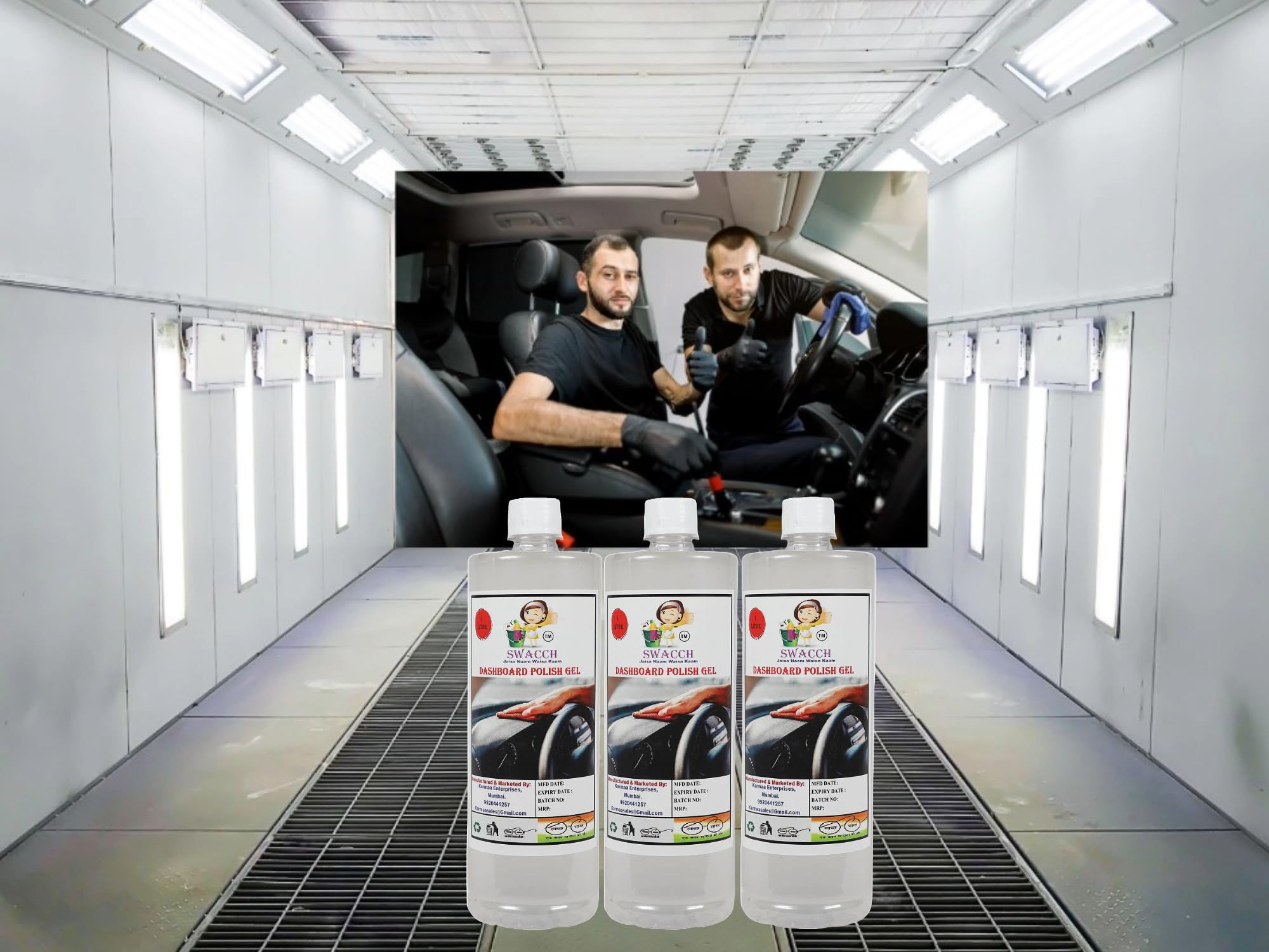 SWACCH DASHBOARD POLISH GEL (1 LITRE) (PACK OF 3)
