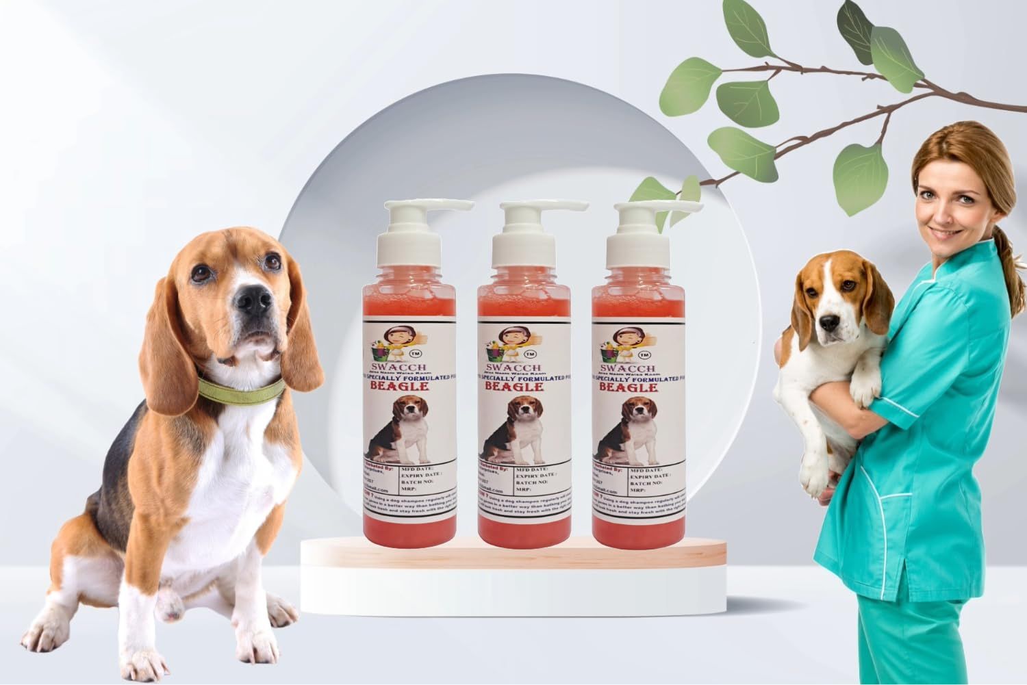 SWACCH Premium Shampoo for Beagle (200ML) (Pack of 3) Jasmine