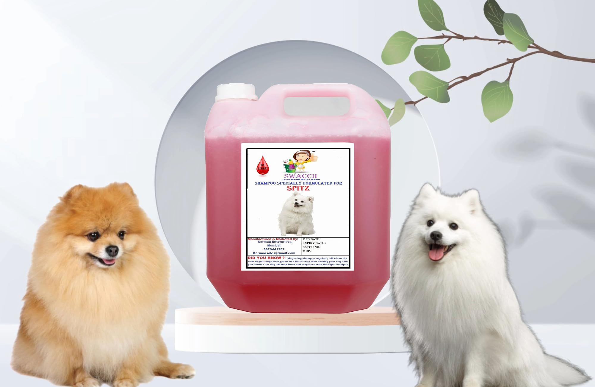 Swacch Shampoo Specially Formulated for Spitz (10 Litre) Strawberry