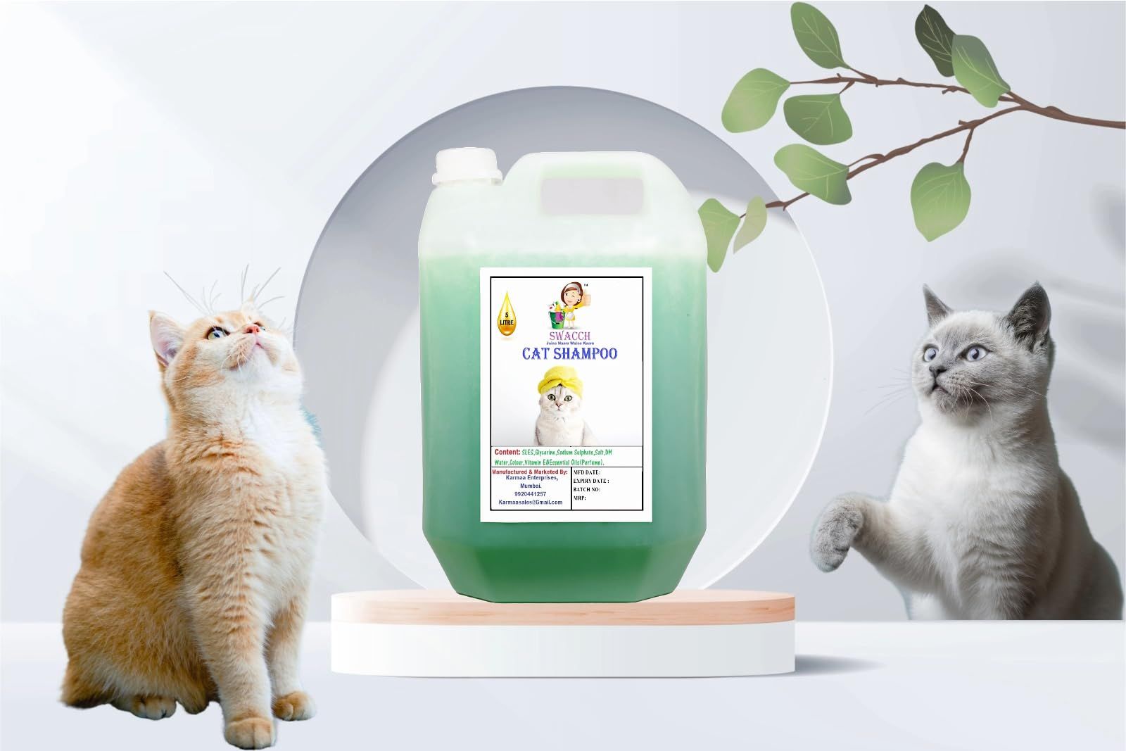 SWACCH CAT Shampoo NEEM ALOVERA 5 Litre