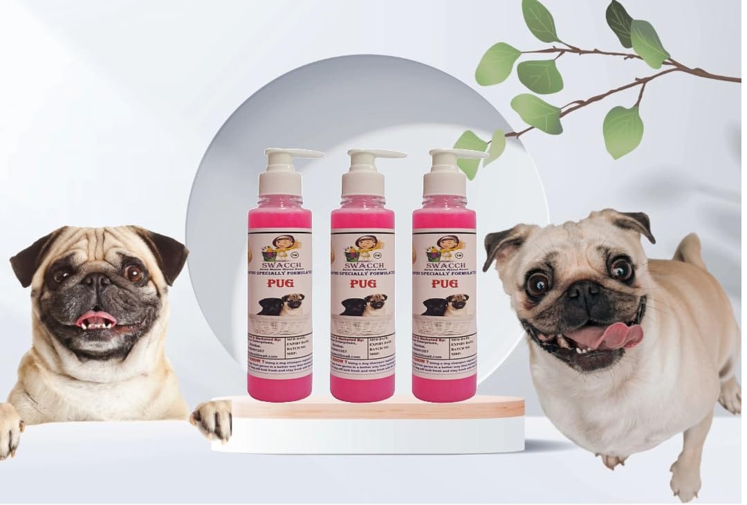 SWACCH Premium Shampoo for Pug (200ML) (Pack of 3) Rose