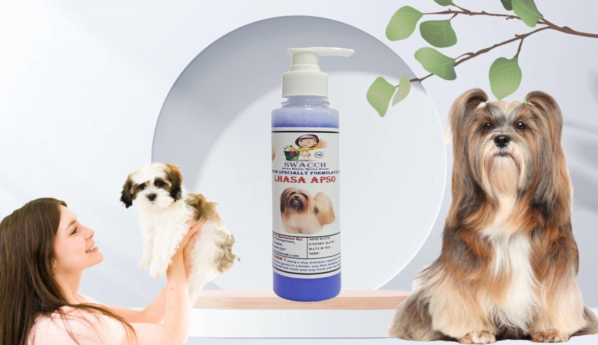 SWACCH Premium Shampoo for Lhasa APSO (200ML) Lavender