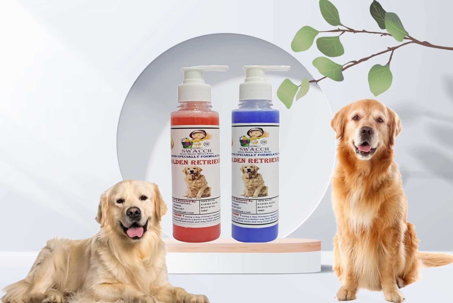 SWACCH Premium Shampoo for Golden Retriever (200ML)(Combo Pack of 2) Jasmine & Lavender