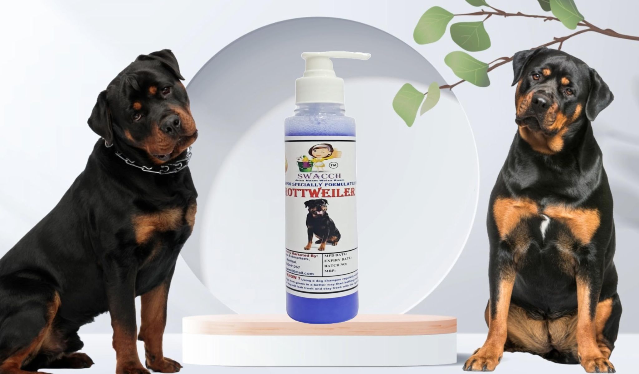 SWACCH Premium Shampoo for Rottweiler (200ML) Lavender