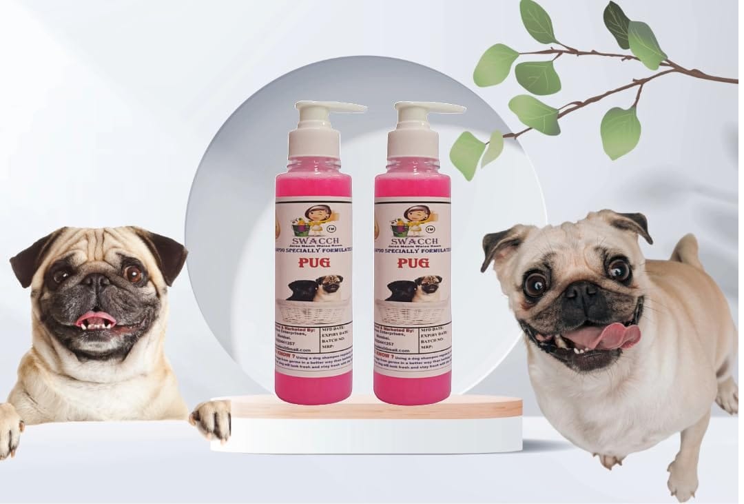 SWACCH Premium Shampoo for Pug (200ML) (Pack of 2) Rose