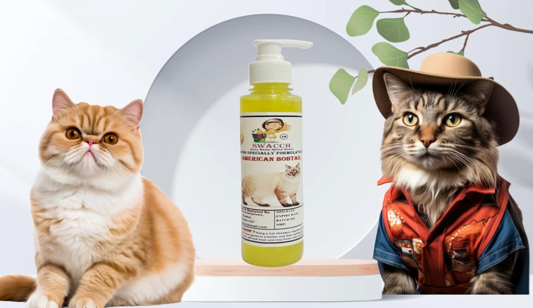 SWACCH Premium Shampoo for American Bobtail (200ML) Lemon