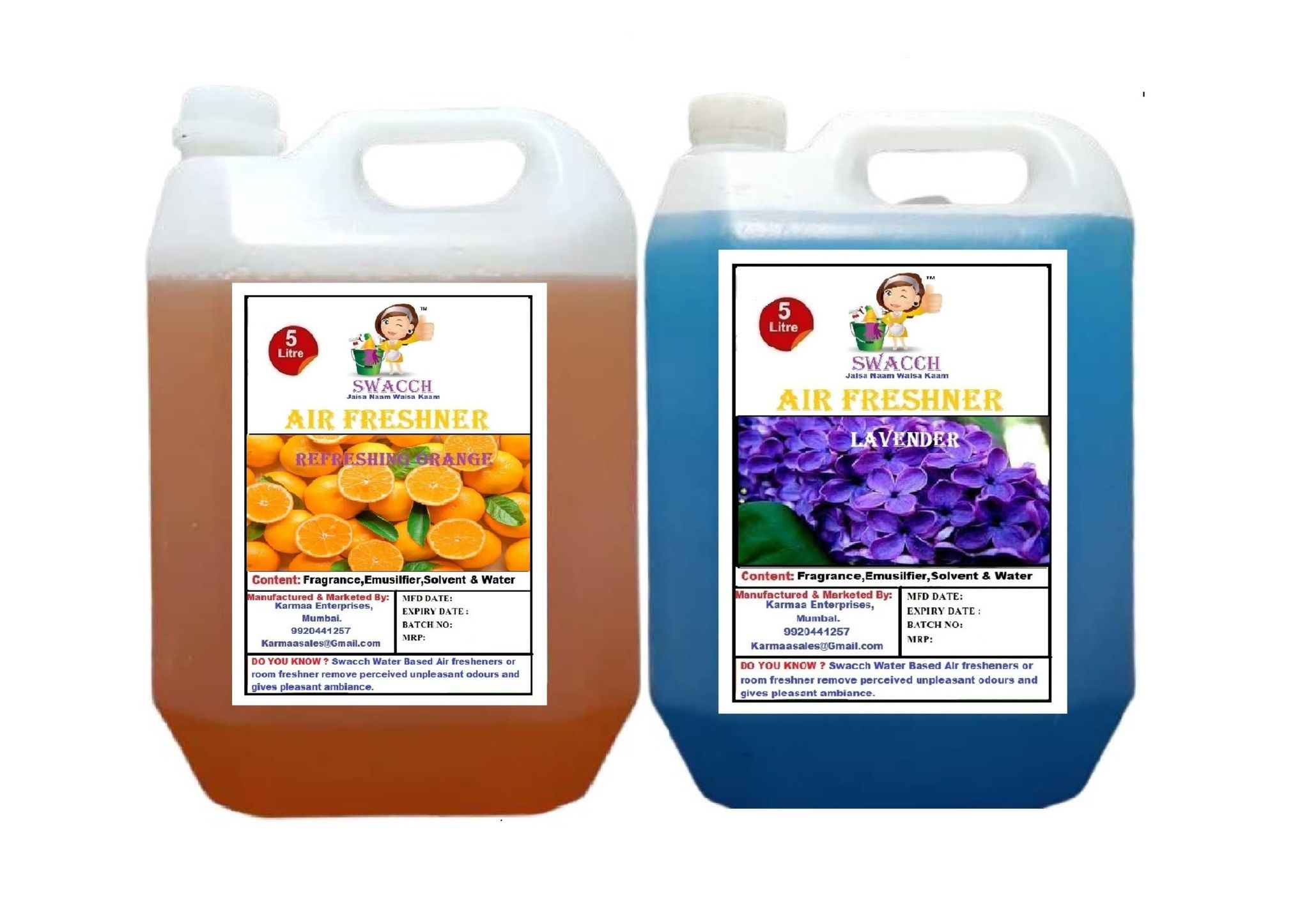 Swacch Air Freshner (5 Litre) (Pack of 2) Orange & Lavender