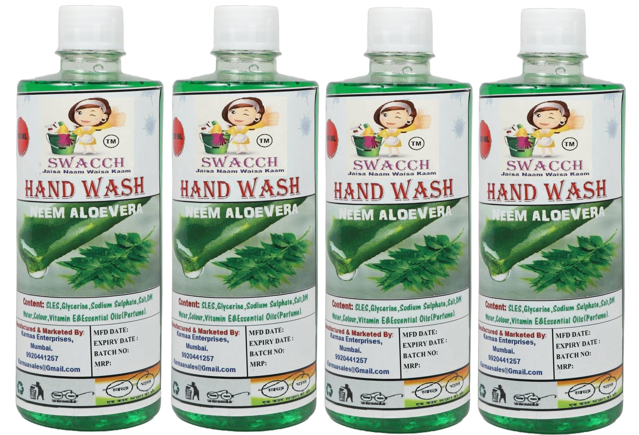 HANDWASH 500ML(PACK OF 1) (NEEM ALOVERA, PACK OF 4)