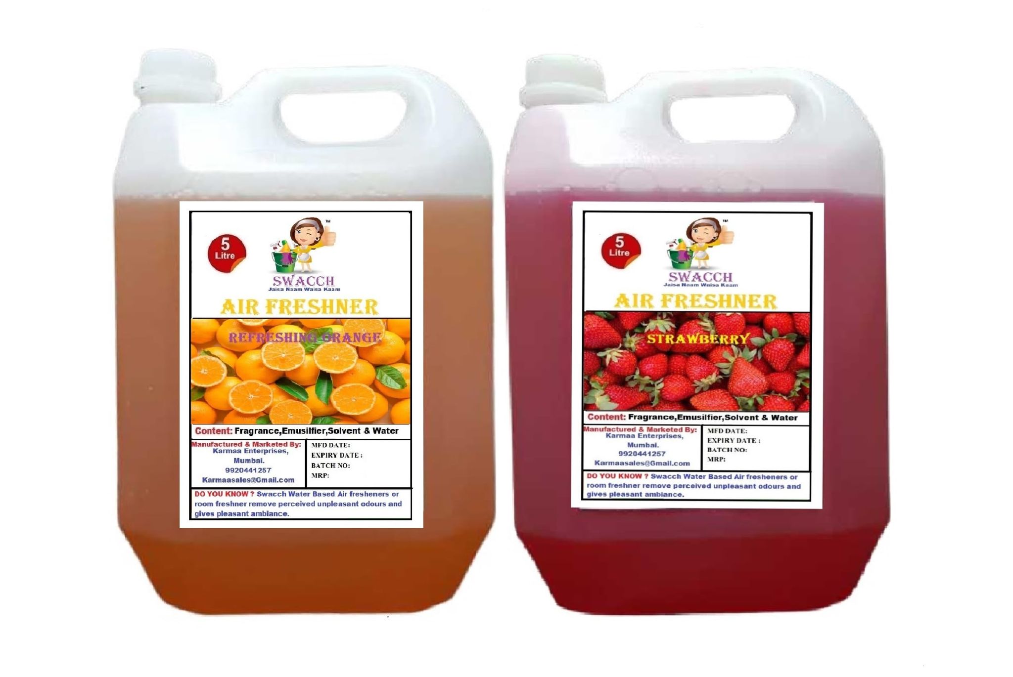 Swacch Air Freshner (5 Litre) (Pack of 2) Orange & Strawberry