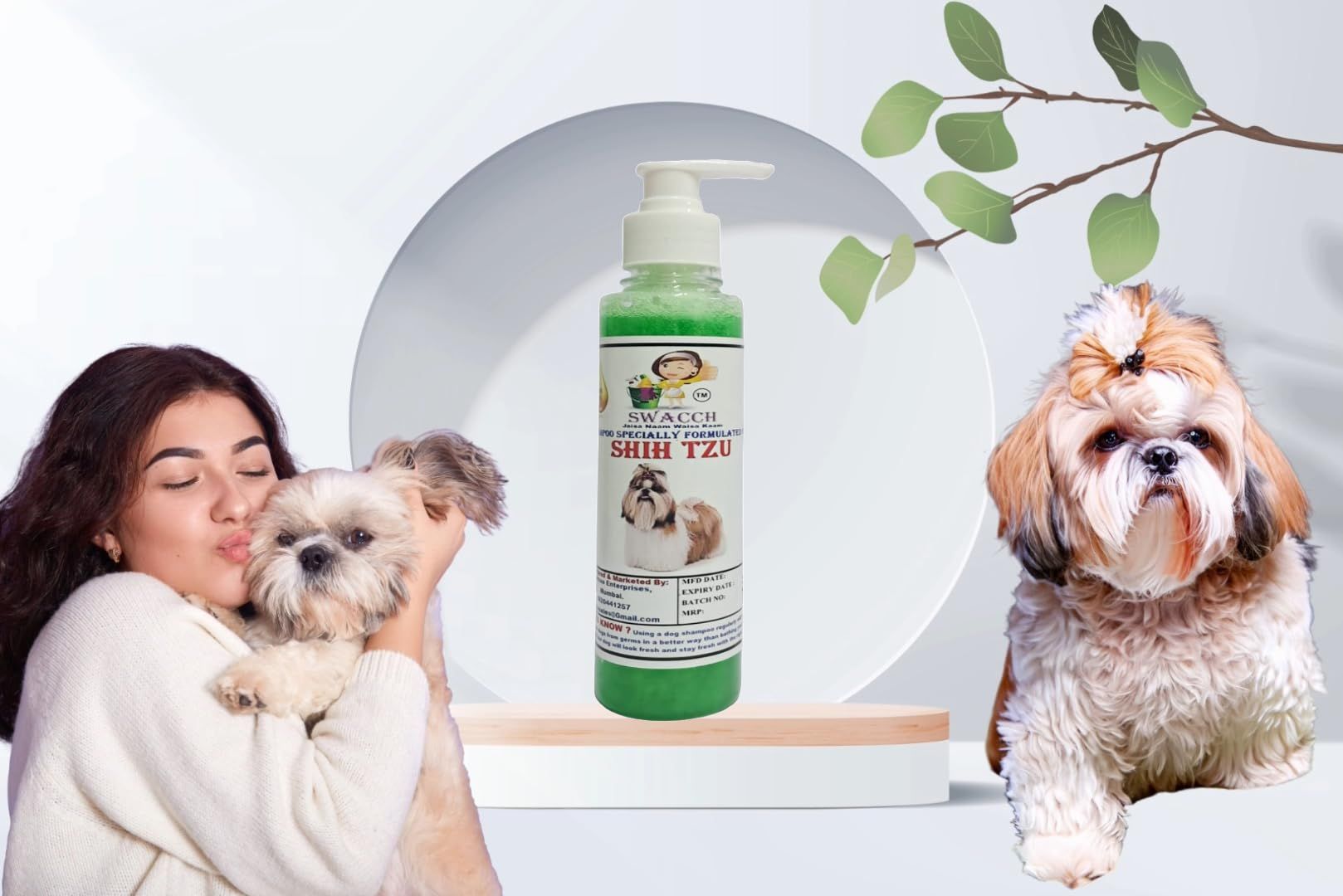 SWACCH Premium Shampoo for Shih TZU (200ML) NEEM ALOVERA