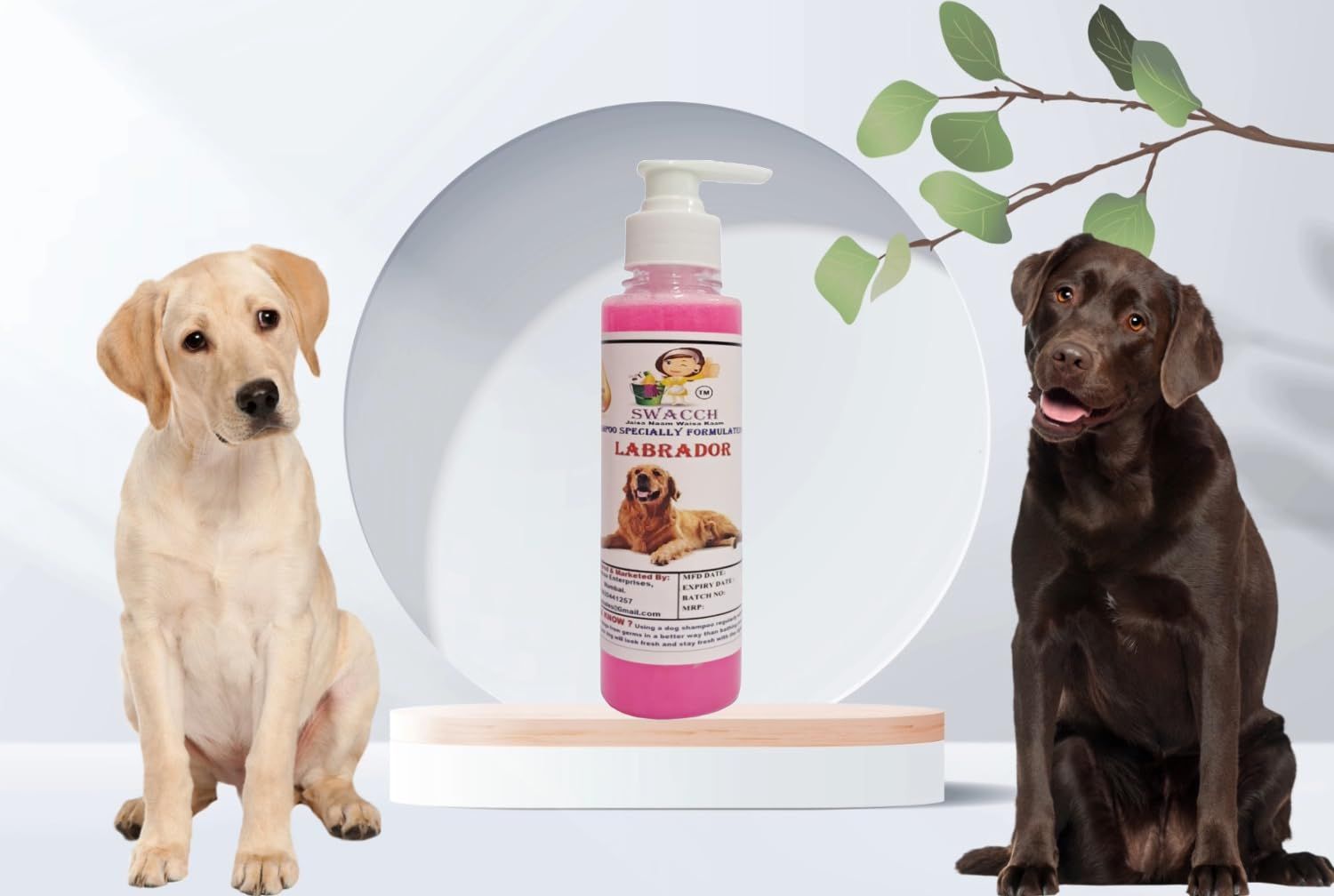 SWACCH Premium Shampoo for Labrador (200ML) Rose