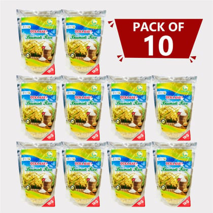 Basmati Chawal 10Kg (10 × 1Kg) – Dera Bera Nanak Premium Long Grain Rice for Kheer & Biryani. 