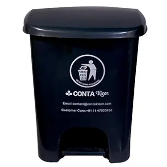 Conta Kleen Pedal Dust Bin, Grey - 30 L (0803 CK 26) - Yellow, 120 Ltr